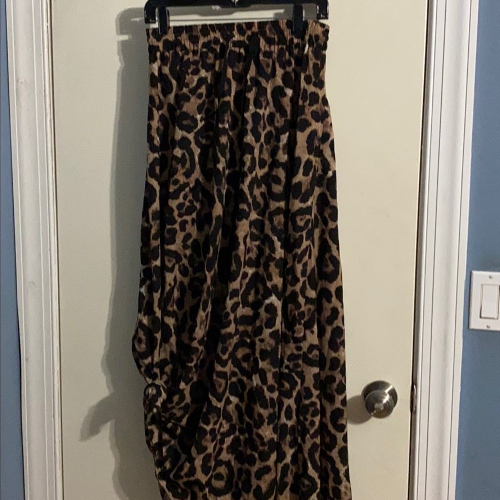 Cheetah print maxi skirt